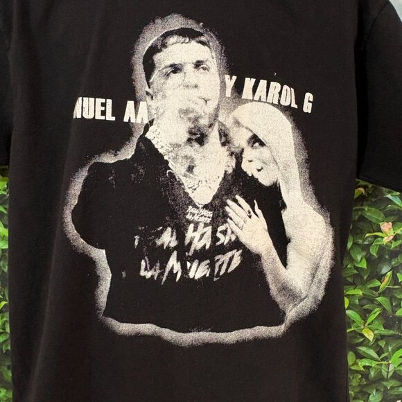 Anuel & Karol G Real hasta la muerte Girls Size 12 Black T-shirt (SKU: 28M) - Picture 3 of 8